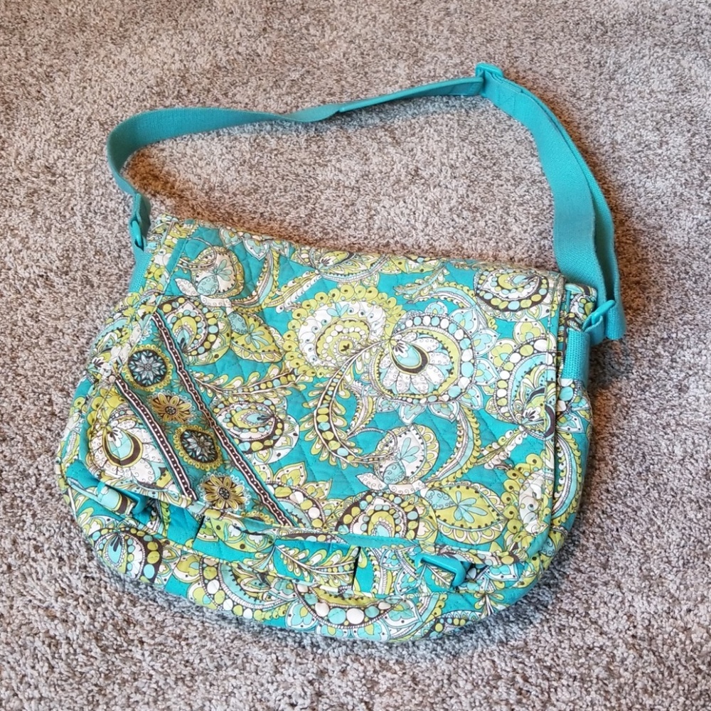 Vera Bradley Peacock Messenger Laptop Bag